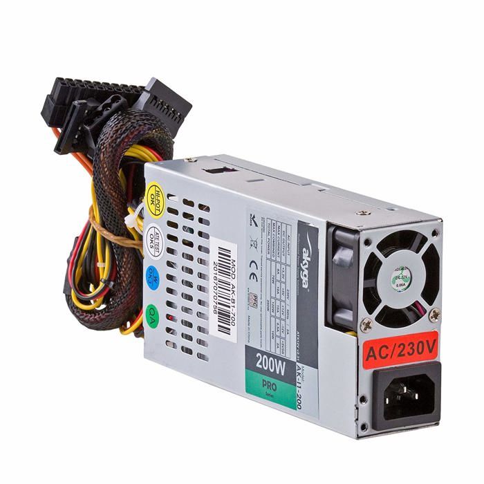 Bloc dalimentation interne - Akyga - AK-I1-200 - 200 W - Ventilateur silencieux 40 mm - Mini ITX 1U